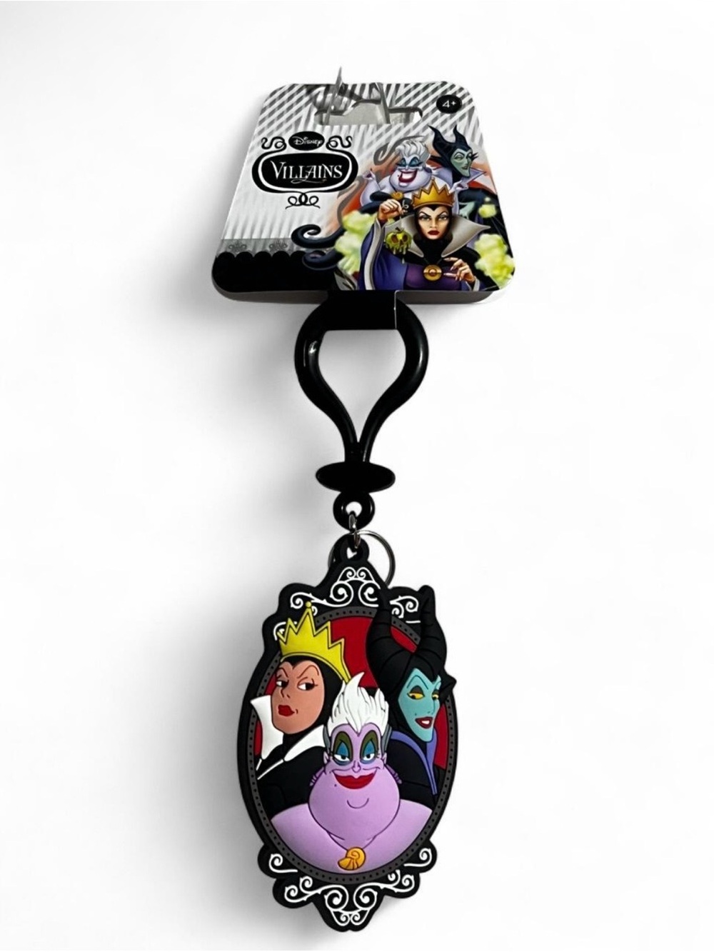 Disney Villains keychain with Maleficent, Ursula, and Evil Queen